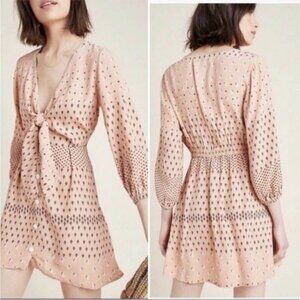 Faithful the Brand Anthropologie Trinidad Tunic Tie-Front Summer mini dress 6